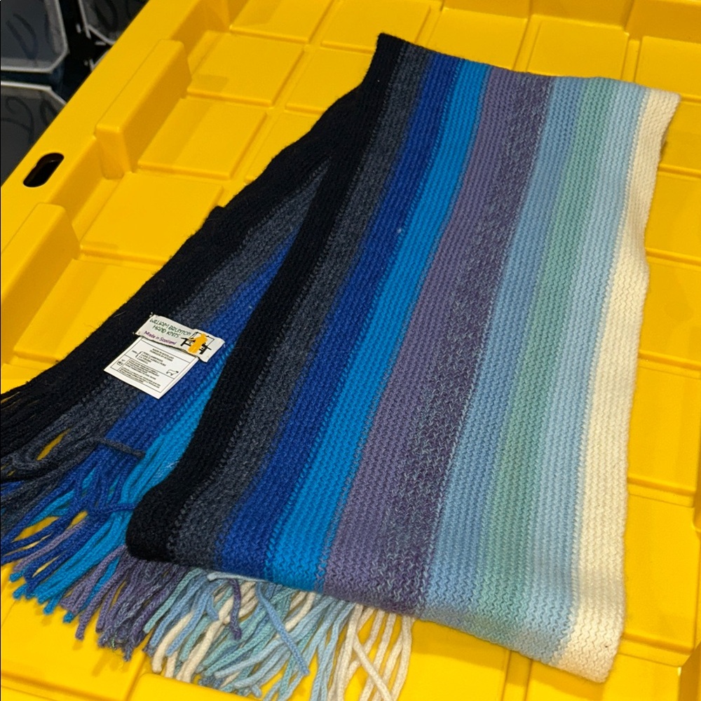 EUC William Brunton hand knit scarf